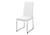 I1093 Dining Chair - 38"H / White Leather / Chrome Metal Legs / 2PC
