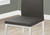 I1094 Dining Chair - 38"H / Grey Leather / Chrome Metal Legs / 2PC