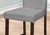 I1902 Dining Chair - 40"H / Grey Leather / Brown Wood Legs / 2PC
