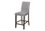 I1902 Dining Chair - 40"H / Grey Leather / Brown Wood Legs / 2PC
