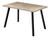 I1137 Dining Table - 60"L Rectangular / Brown Laminate / Black Metal Legs