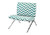 I8136 Accent Chair - Teal "Chevron" Fabric With Chrome Metal Legs