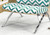 I8136 Accent Chair - Teal "Chevron" Fabric With Chrome Metal Legs