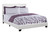 I5911Q Queen Size Bed Frame -  White Leather-Look