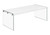 I3286 Coffee Table - Glossy White Top With Tempered Glass Sides