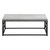 I3417 Coffee Table - Grey Reclaimed Wood-Look Top With Black Metal Frame