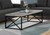 I3417 Coffee Table - Grey Reclaimed Wood-Look Top With Black Metal Frame