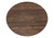 I7814 Coffee Table - 36" Diameter Brown Reclaimed Wood-Look Top With Slanted Black Metal Legs