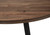 I7814 Coffee Table - 36" Diameter Brown Reclaimed Wood-Look Top With Slanted Black Metal Legs