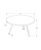 I7814 Coffee Table - 36" Diameter Brown Reclaimed Wood-Look Top With Slanted Black Metal Legs