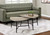I7939P Table Set - 2PCS Set / Taupe Reclaimed Wood-Look Top With Black Metal Legs