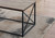 I7950P Table Set - 3PCS Set / Dark Taupe Wood-Look Top With Black Metal Frame