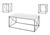 I7951P Table Set - 3PCS Set / White Finish Top With Silver Metal Frame