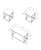 I7954P Table Set - 3PCS Set / Black Marble-Look Top With Black Metal Frame