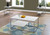 I7961P Table Set - 3PCS Set / White Finish Top & Raised Bottom Half Shelf With Silver Metal Frame