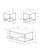 I7963P Table Set - 3PCS Set / White Marble-Look Top & Raised Bottom Half Shelf  With Silver Metal Frame