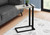 I2858 C Shaped Table - 25"H Grey Reclaimed Wood-Look Top With Black Metal