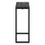 I2863 C Shaped Table - 25"H Black Reclaimed Wood-Look Top With Black Metal