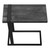 I2863 C Shaped Table - 25"H Black Reclaimed Wood-Look Top With Black Metal