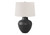 I9615 Table Lamp - 26"H / Ivory Shade With Black Metal Base