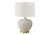 I9617 Table Lamp - 21"H / Ivory Shade With Cream Resin Base