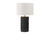 I9619 Table Lamp - 24"H / Ivory Shade With Black Resin Base