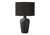 I9621 Table Lamp - 24"H / Black Shade With Black Ceramic Base