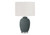 I9622 Table Lamp - 24"H / Ivory Shade With Blue Ceramic Base