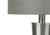 I9642 Table Lamp - 24"H / Grey Linen Shade With Round Nickel Metal Base, USB Port Embedded, 2PCS