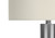 I9657 Table Lamp - 28"H / Ivory Shade With Nickel Metal Base
