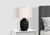 I9705 Table Lamp - 26"H / Ivory Shade With Black Ceramic Base