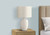 I9707 Table Lamp - 25"H / Ivory Shade With Cream Ceramic Base