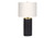 I9710 Table Lamp - 24"H / Ivory Shade With Black Concrete Base