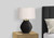 I9715 Table Lamp - 25"H / Ivory Shade With Black Concrete Base