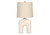 I9728 Table Lamp - 25"H / Beige Shade With Cream Resin Base