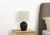 I9738 Table Lamp - 17"H / Ivory Shade With Black Ceramic Base