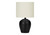 I9738 Table Lamp - 17"H / Ivory Shade With Black Ceramic Base