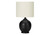 I9739 Table Lamp - 17"H / Ivory Shade With Black Ceramic Base