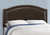 I5938Q Queen Size Bed -  Brown Leather-Look With Brass Trim
