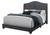 I5968Q Queen Size Bed - Dark Grey Velvet With Chrome Trim