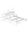 I5968Q Queen Size Bed - Dark Grey Velvet With Chrome Trim