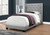 I5984T Twin Size Bed - Grey Linen With Chrome Trim