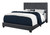 I5986Q Queen Size Bed - Dark Grey Velvet With Chrome Trim