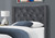 I5986T Twin Size Bed - Dark Grey Velvet With Chrome Trim