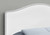 I6012F Full Size Bed Headboard - White Leather-Look With Chrome Nailhead Trim