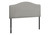 I6013F Full Size Bed Headboard - Grey Linen With Chrome Nailhead Trim