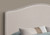 I6014Q Queen Size Bed Headboard - Beige Linen With Silver Nailhead Trim