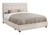 I6021Q Queen Size Bed - Beige Linen With 2 Storage Drawers