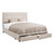 I6021Q Queen Size Bed - Beige Linen With 2 Storage Drawers