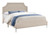 I6036Q Queen Size Bed - Beige Linen With Chrome Metal Legs